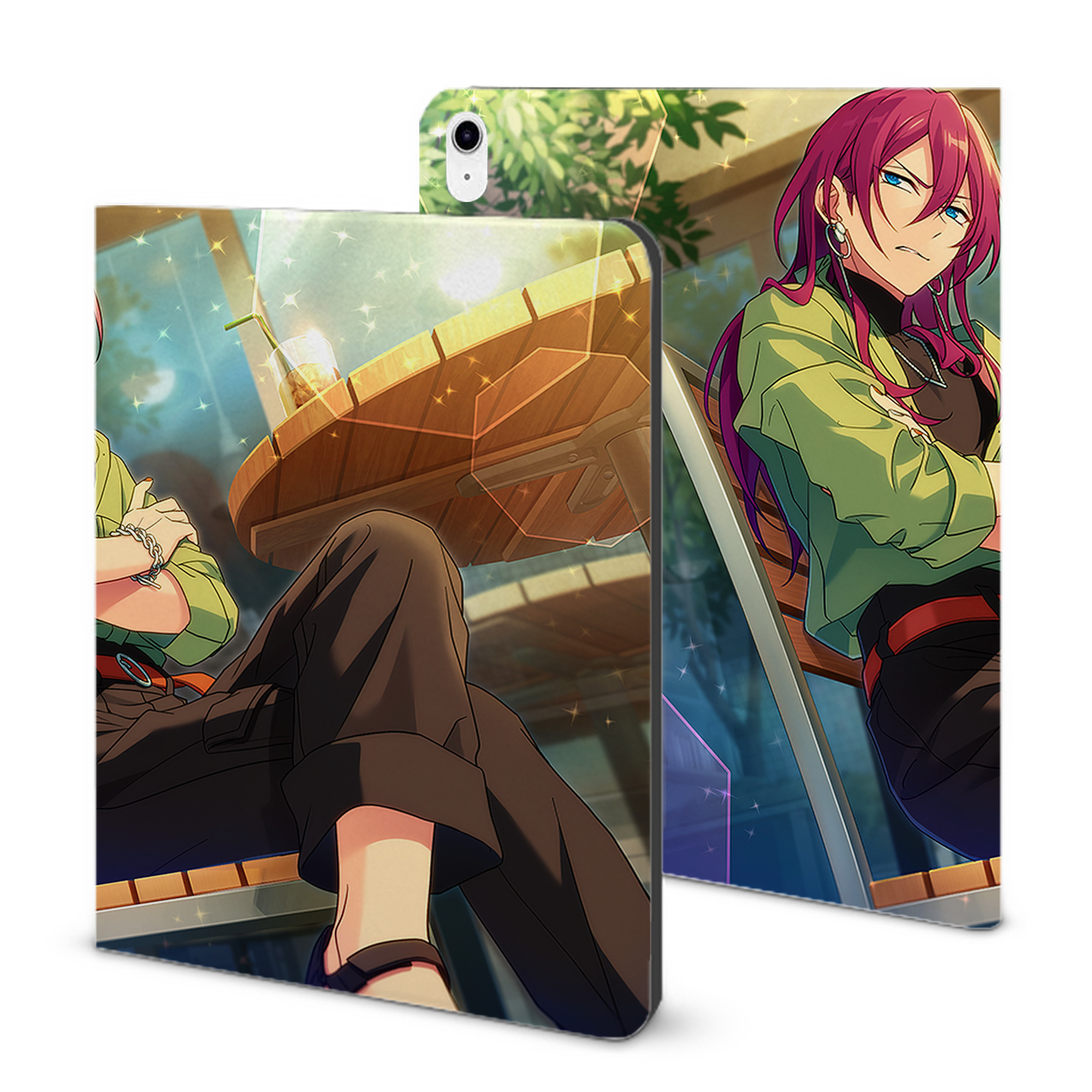 （画像用） あんさんぶるスターズ! Ensemble Stars IPad ケース ブック型 PUレザー TPU 耐衝撃 軽量 薄型 ペン収納なし 全面保護 IPad 各モデル対応
